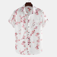Men's Fashion Casual Floral Print Shirt