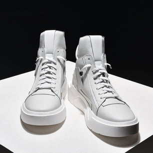 Mark Warfield Men's Fashion Plush High Top Walking Shoes
