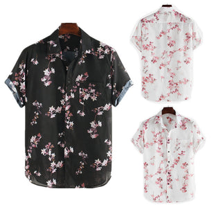 Men's Fashion Casual Floral Print Shirt