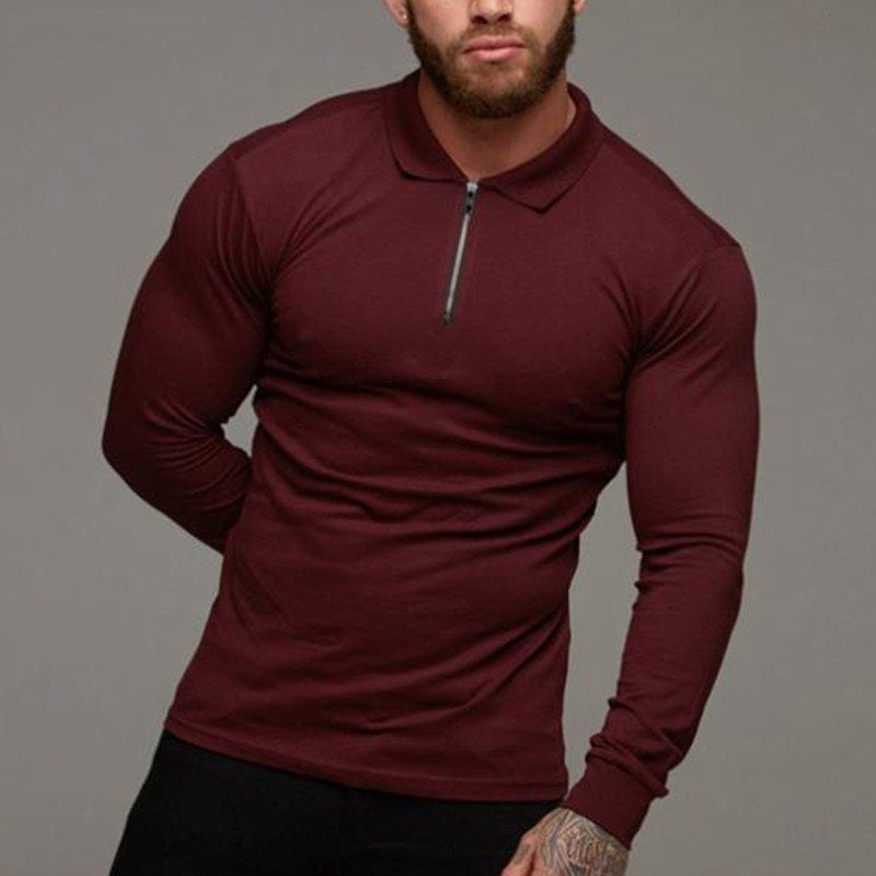 Men's Long Sleeve Shirt Polo Shirt Fit