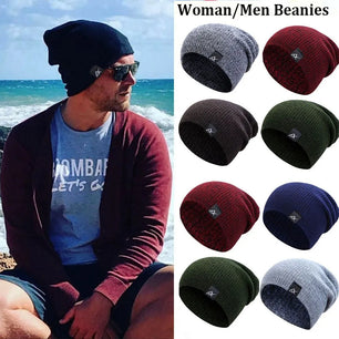 Winter Fashion Knitted Beanie Hat- Elastic Wool Outdoor