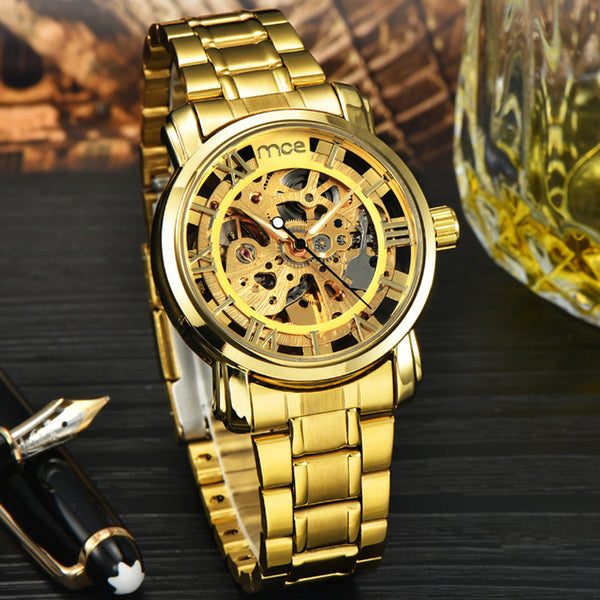 Men's Fashion Gold Wrist Watch