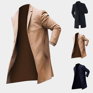 Men's Winter Fashion Classic Trench Overcoat Slim Fit
