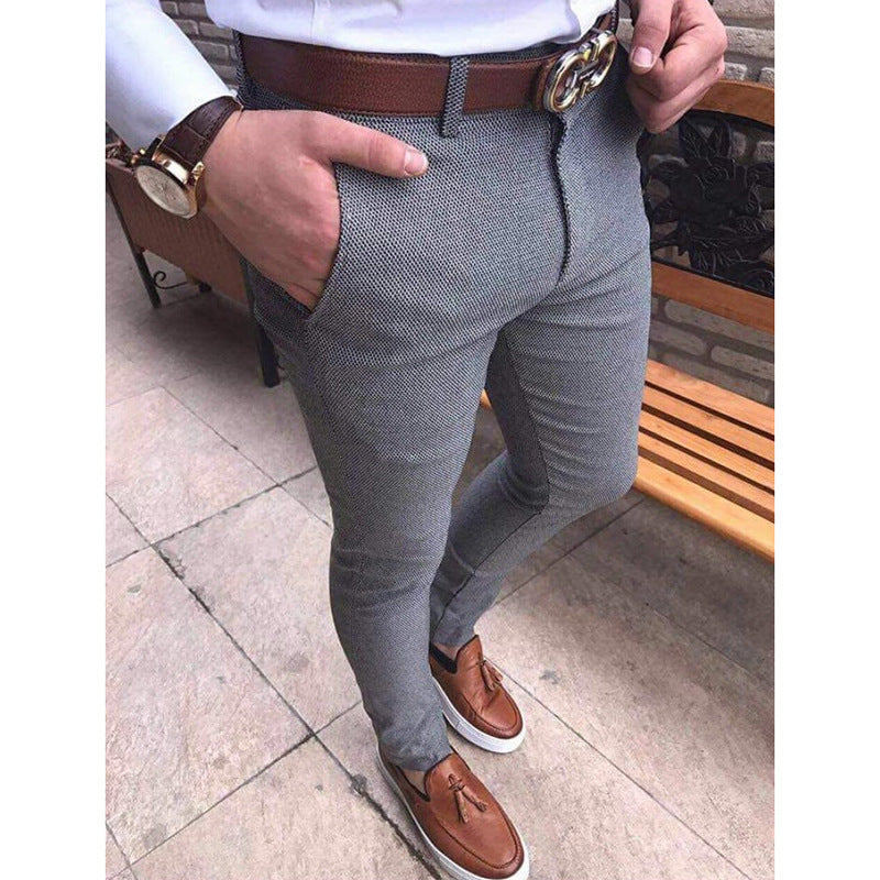 Men's Casual Slim Fit Suit Pants