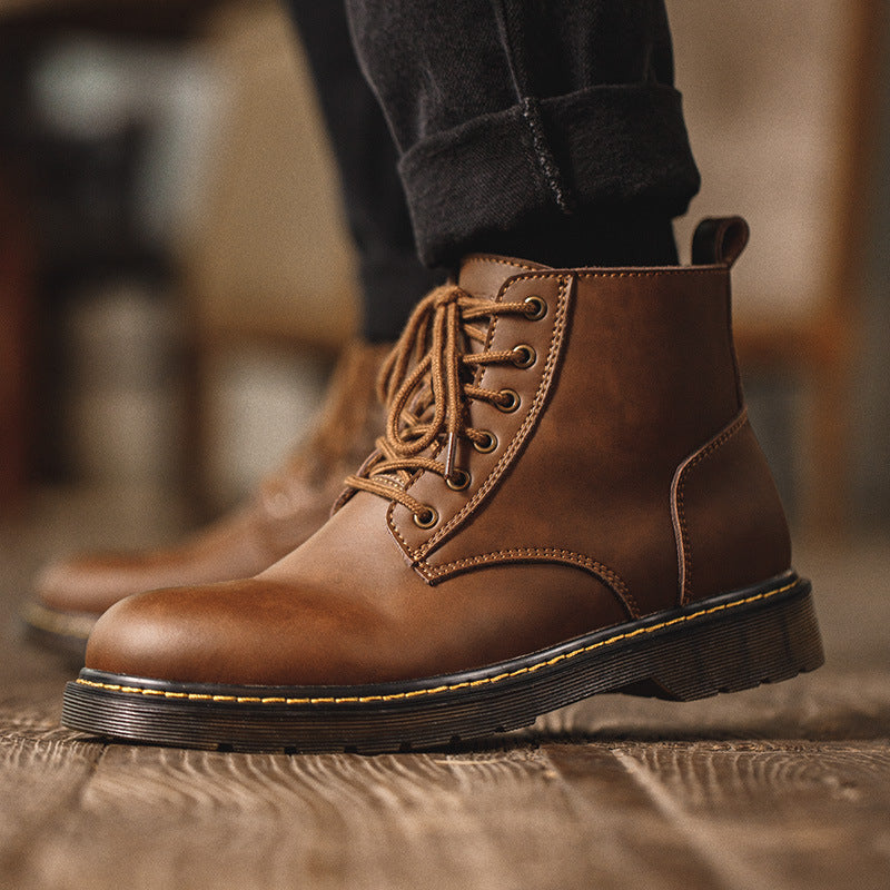 Men's Autumn Mid-top British Style Dr Martens Boots