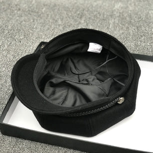 Wool Octagon Cap Unisex- European