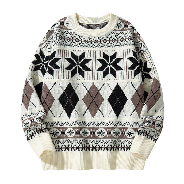 Men's Snowflake Pullover Japanese Style