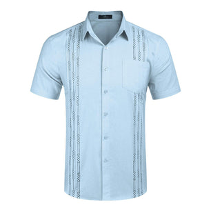 Men's Fashion Cuba Beach Style Guayabella Shirt