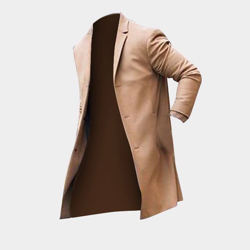 Men's Winter Fashion Classic Trench Overcoat Slim Fit
