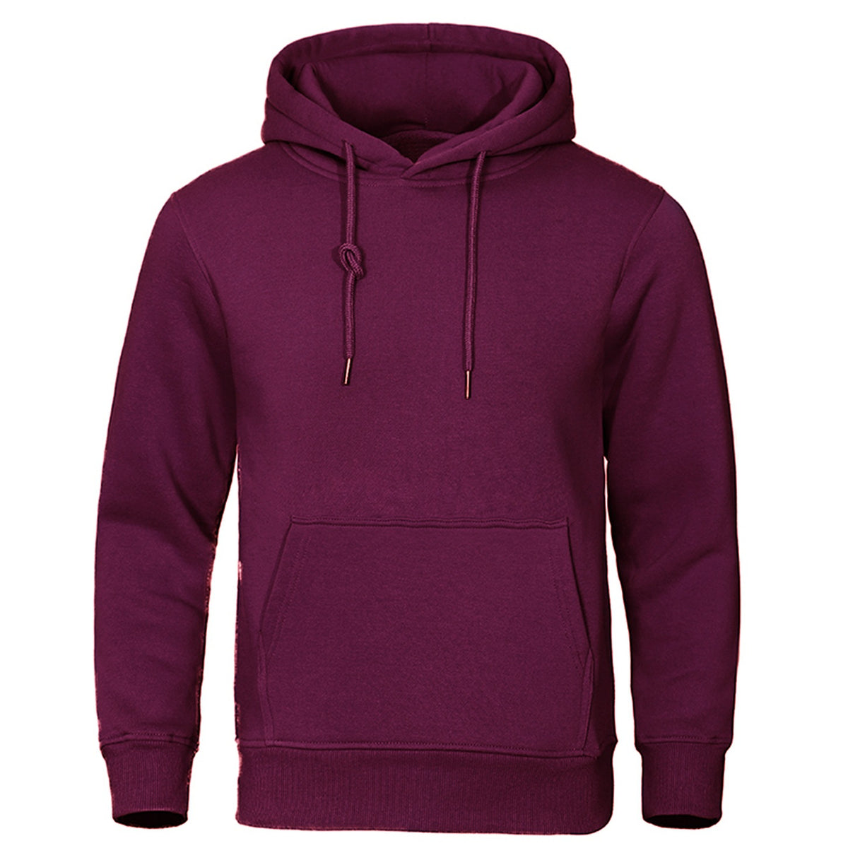 Solid Color Pullover Sweatshirt Spring Fashion Fleece Unisex Hoodie