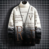 Men's Gradient Mink Fleece Turtleneck Sweater