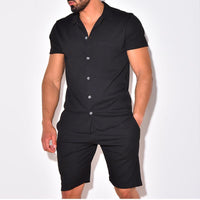 Men's Polo Short-sleeved Shorts Suit