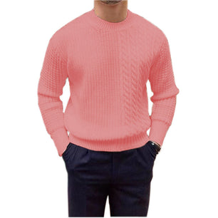 Men's Knitted Sweater Twisted String Design