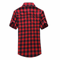Red And Black Plaid Shirt Men Shirts 2020 New Summer Fashion Chemise