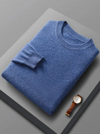 Spring Autumn 100% Pure Merino Wool Pullover Sweater Men O-neck