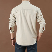 2023 Spring Autumn Denim Men Shirts Long Sleeve 100% Cotton  Outdoor