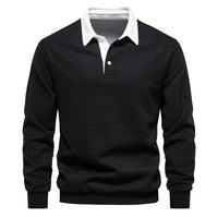 2023 New Autumn Fashion Soild Color Design Polo Neck Sweatshirts for