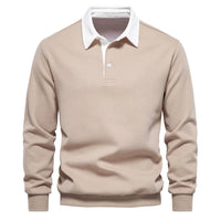 2023 New Autumn Fashion Soild Color Design Polo Neck Sweatshirts for