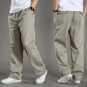 Men's Clothing Autumn Spring Work Pants Relaxed Fit Cargo Pants