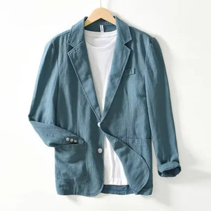 70% Linen 30% Cotton Breathable Men's Blazer Suit Jacket