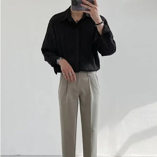 Casual Pleated Formal Shirt