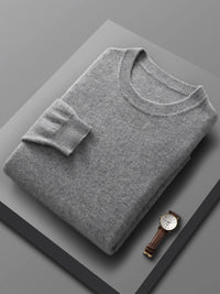 Spring Autumn 100% Pure Merino Wool Pullover Sweater Men O-neck