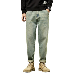 KSTUN Jeans Men Loose Fit Blue Baggy Jeans Fashion Spring And Autumn
