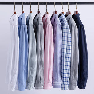 100% Cotton Oxford Men Striped Plaid Shirts