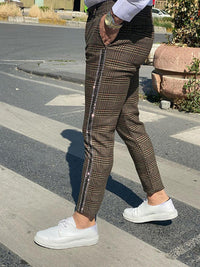 Men's Fashion Print Slim Suit Pants