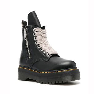 Thick Bottom Litchi Pattern Side Zipper Boots