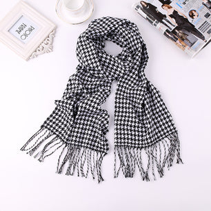 Men's Fashion English Plaid Faux Cashmere Scarf