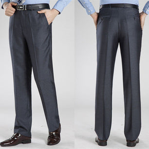 Men's Wrinkle-free Drape Straight Loose Suit Pants