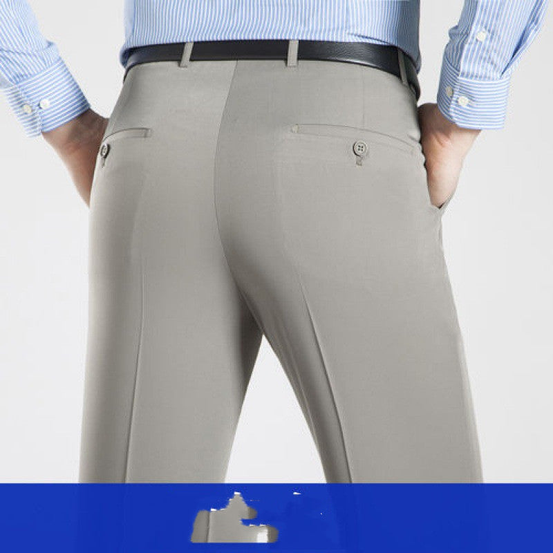 Men's Wrinkle-free Drape Straight Loose Suit Pants