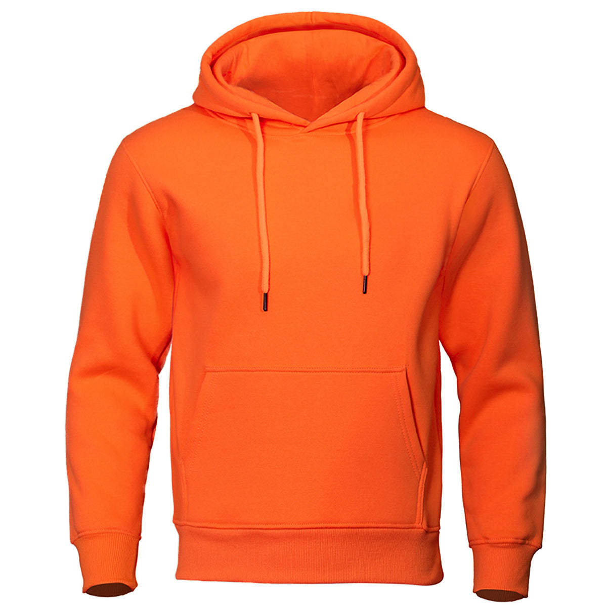 Solid Color Pullover Sweatshirt Spring Fashion Fleece Unisex Hoodie