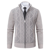 Men's Wool Cardigan Zip Sweater