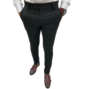 Men's Fashion Suit Tapered Casual Pants