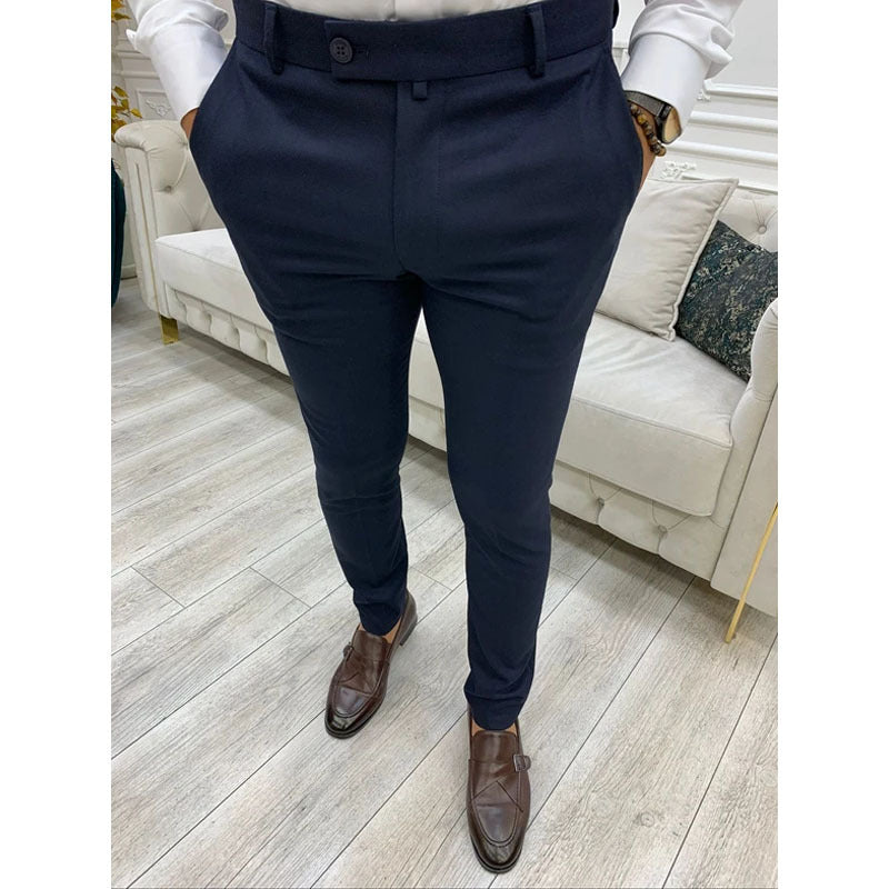 Men's Fashion Suit Tapered Casual Pants